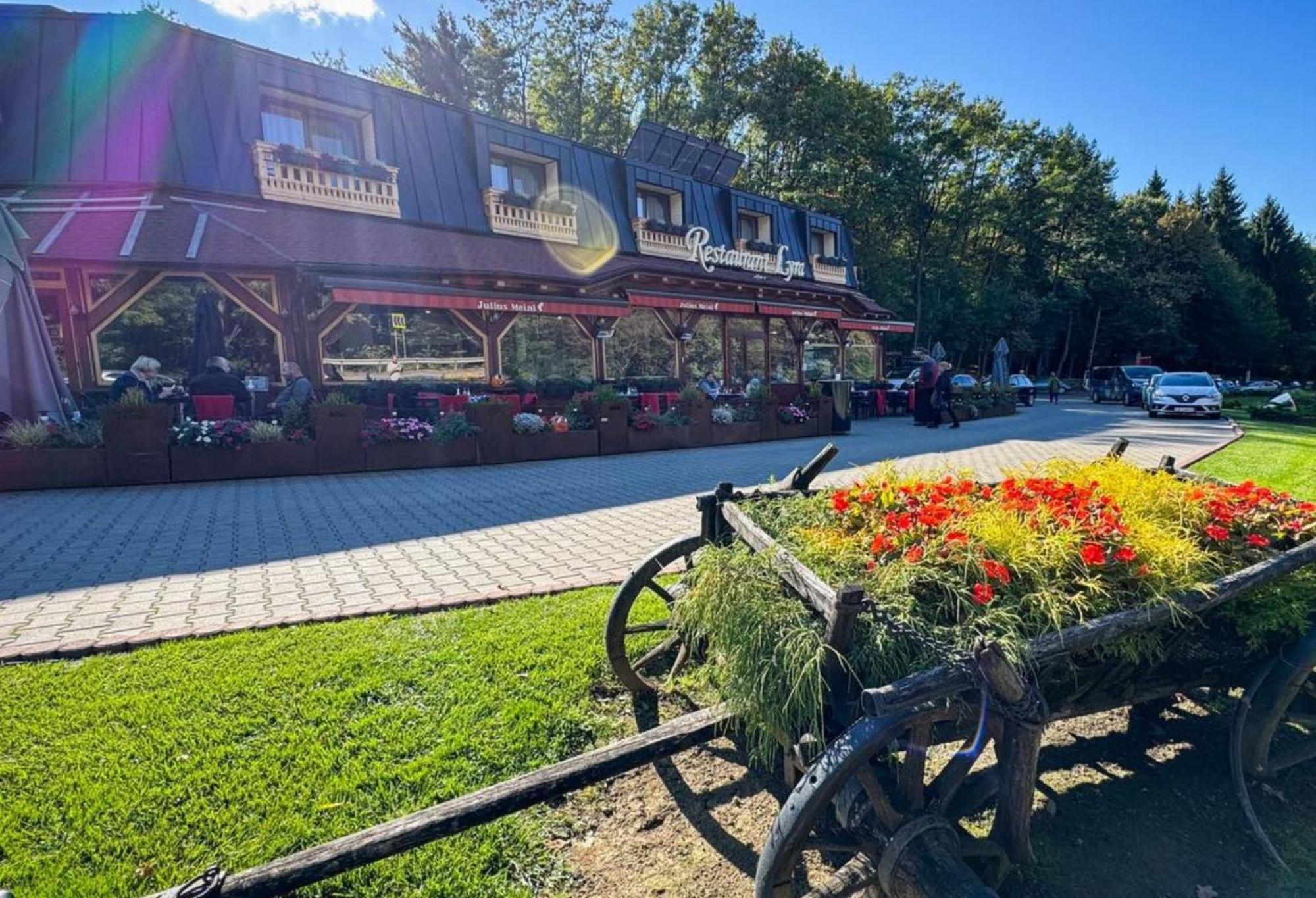 Pensiune Restaurant Lyra Corunca Esterno foto